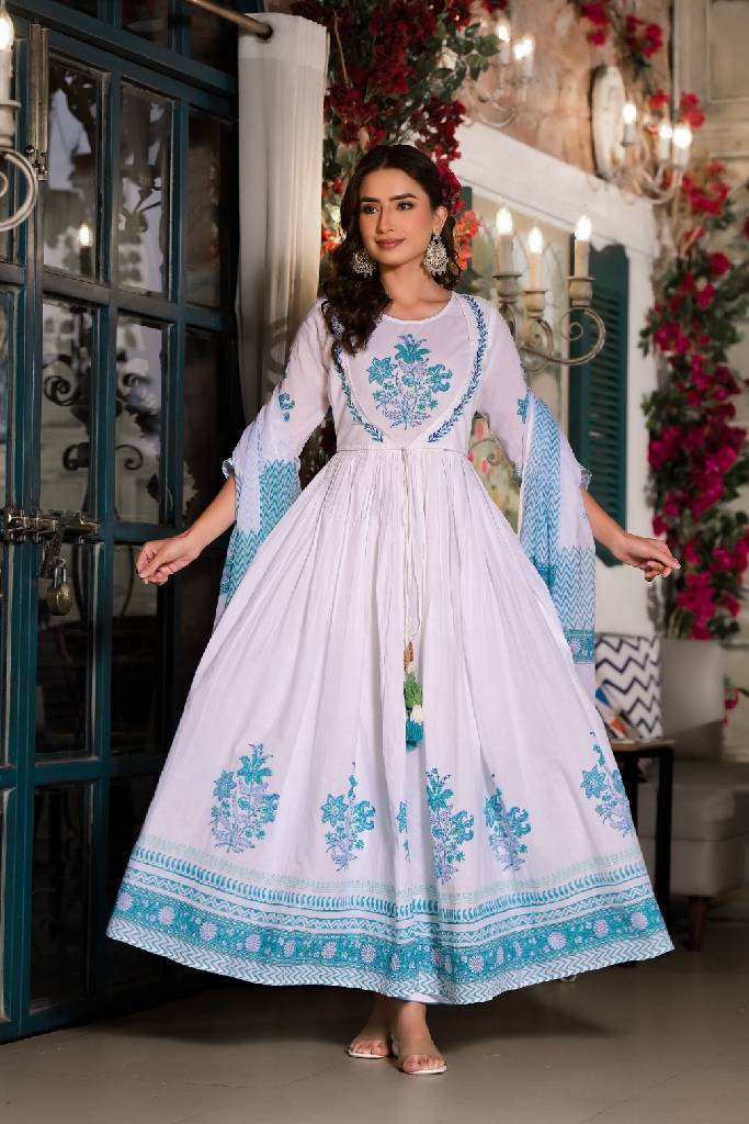 knee length dresses for ladies Anarkali With Jacket Suit – SEEMA & SUMAN