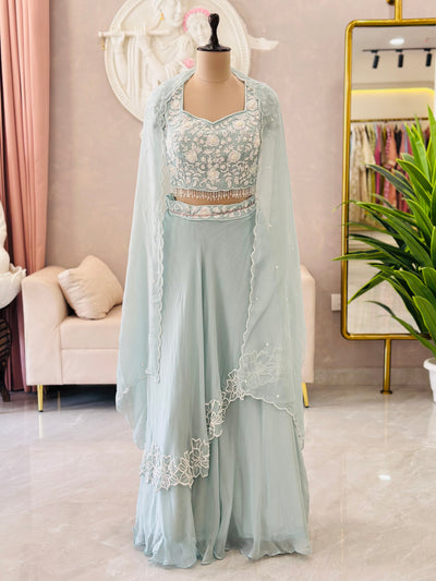 ✨ Designer Floral Handwork Skirt Set With Dupatta ✨