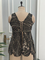 Royal Black Heavy Handwork Occasion Wear Indo-western Set