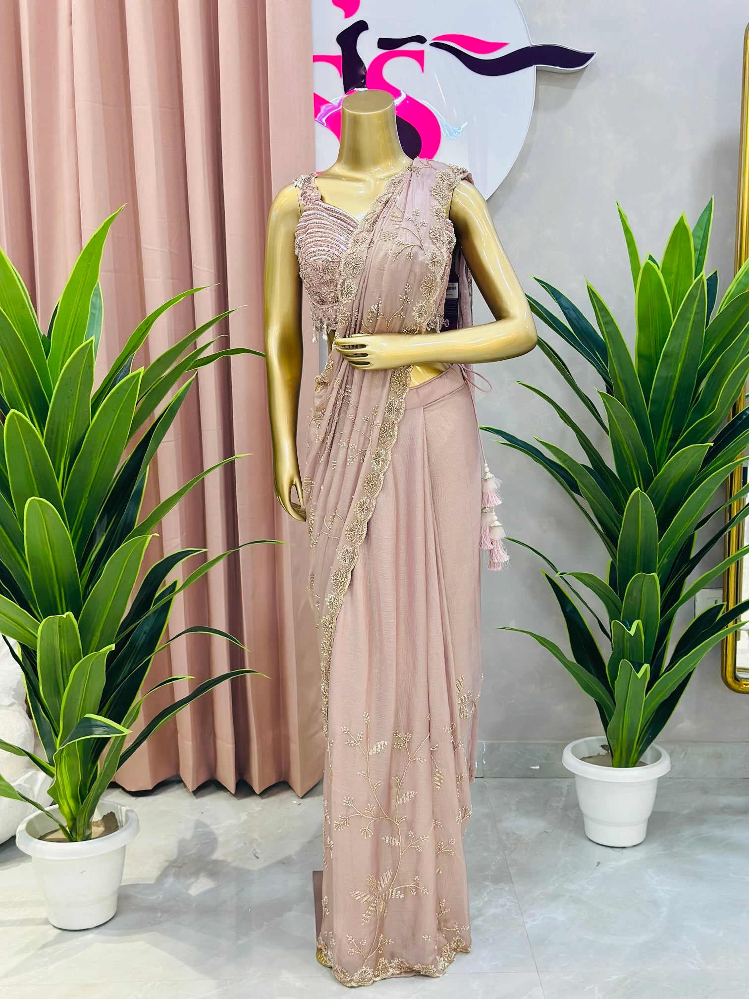 Premium Handwork Pre Draped Saree