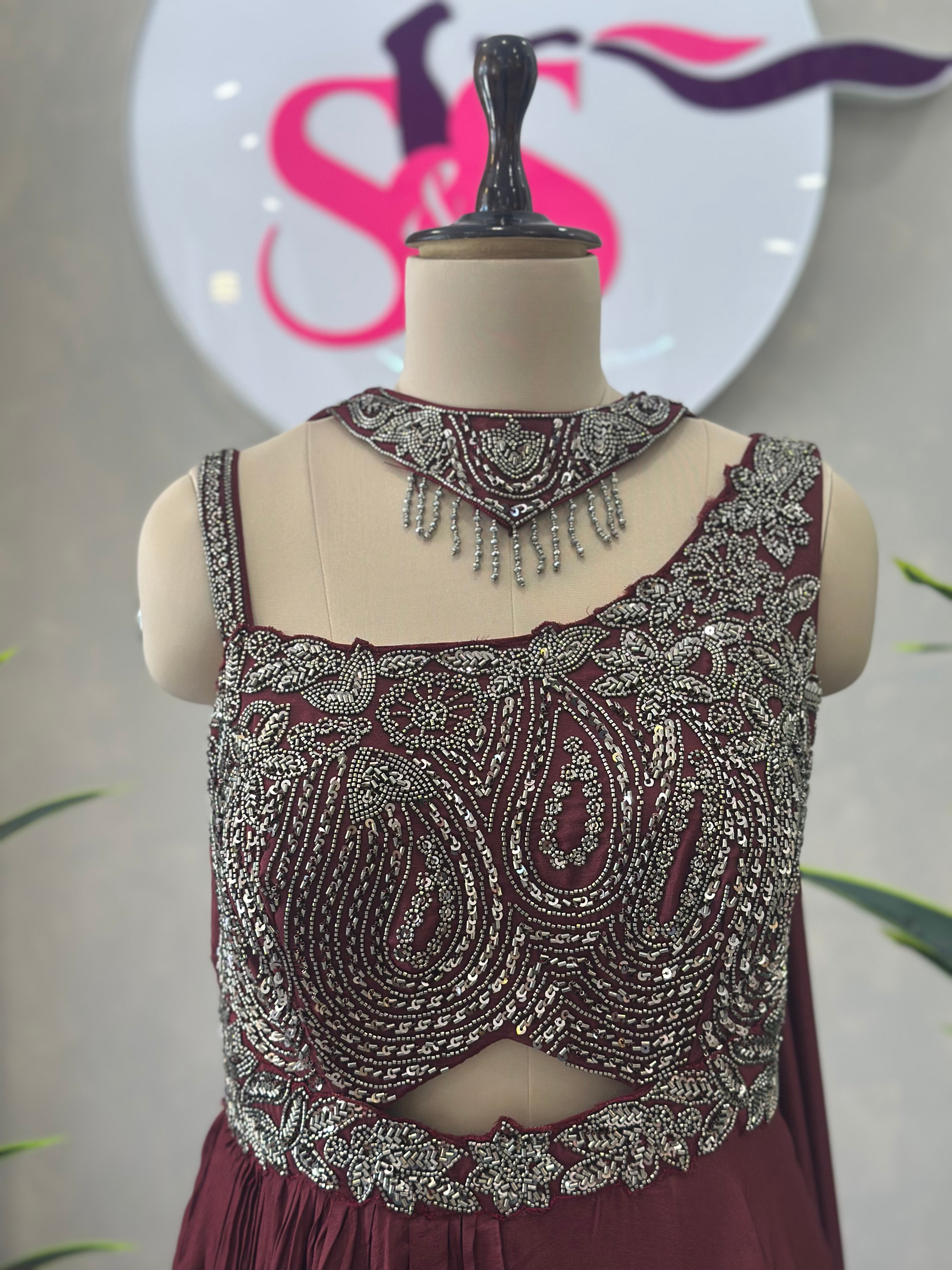 Designer Gown with Beautiful Handwork