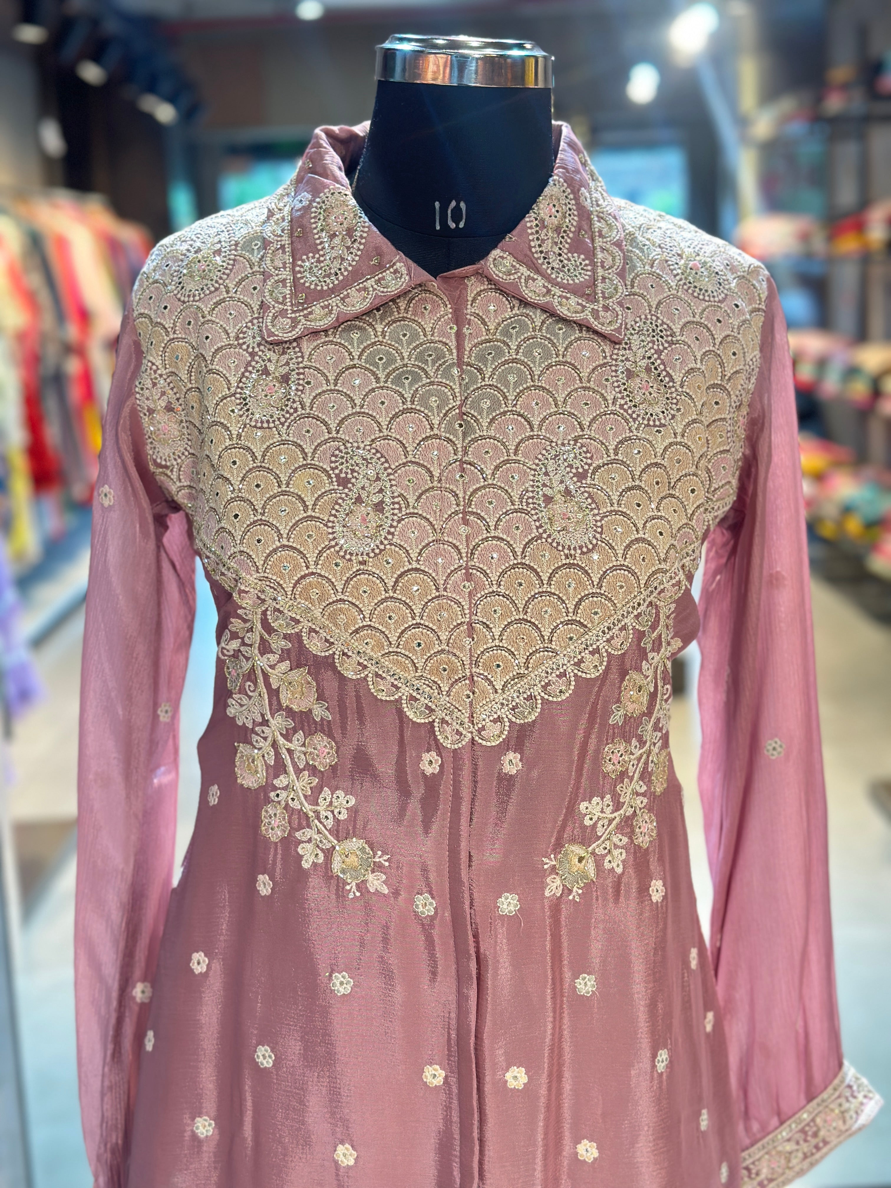 PURE CHINON HANDWORK CO-ORD SET