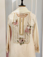 Premium Cotton Designer  hand Embroidered Suit Set