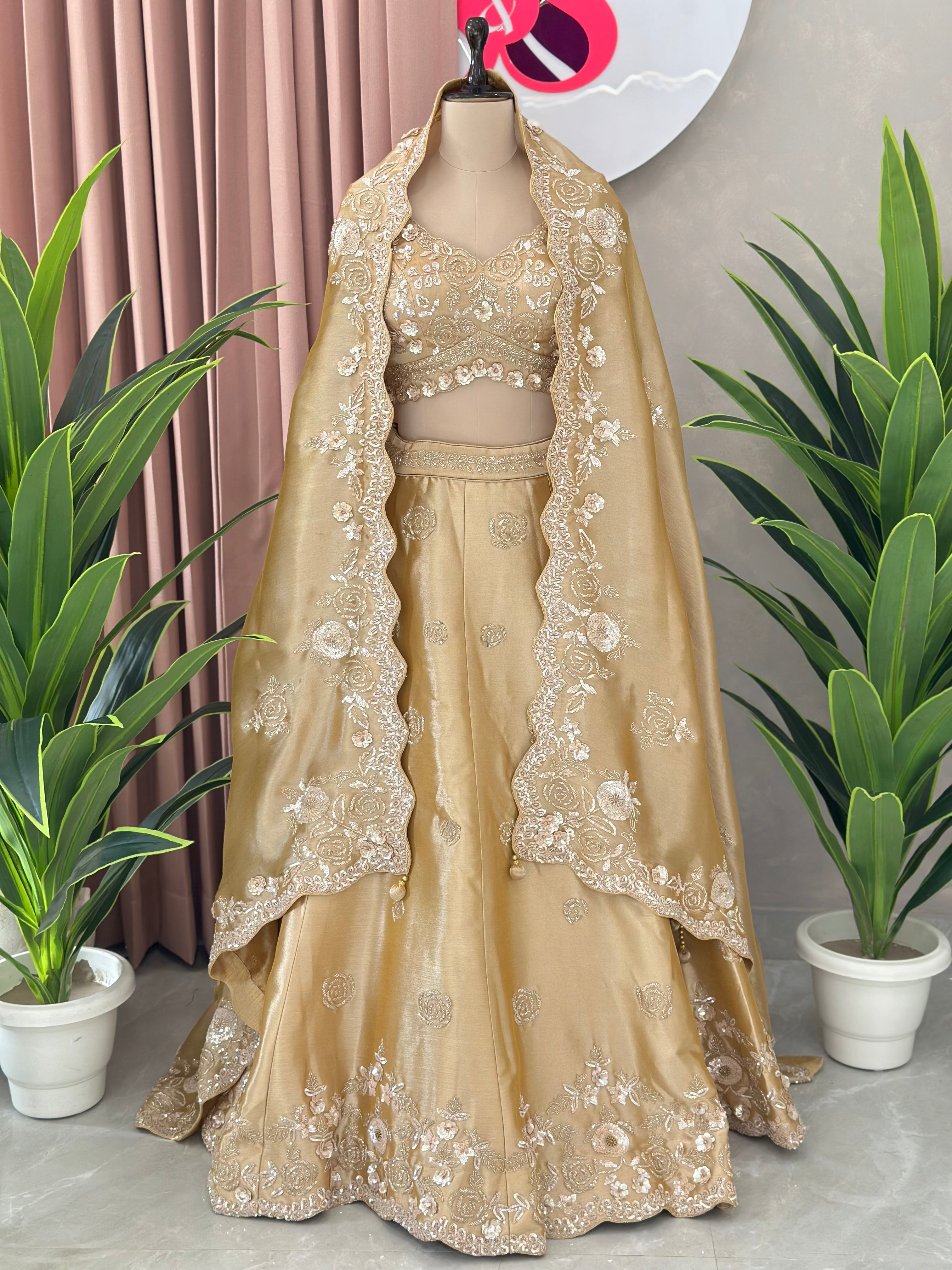 The Golden Grace Designer Lehenga