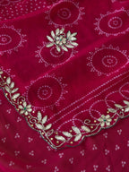 Royal Bandhani Saree with Handwork Border Detailing