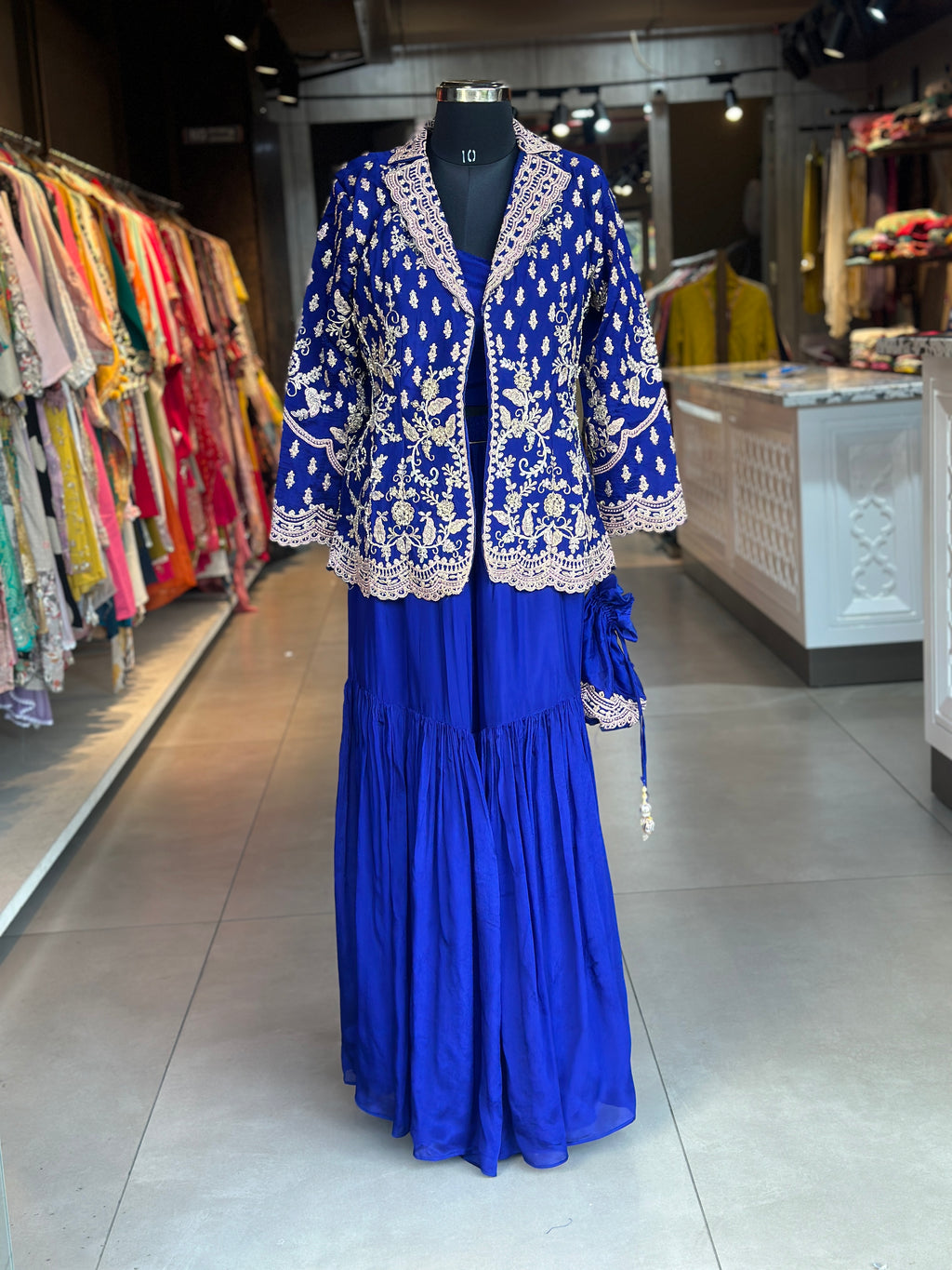 INDO-FUSION SHRARA WITH JACKET SET
