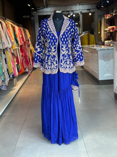 INDO-FUSION SHRARA WITH JACKET SET