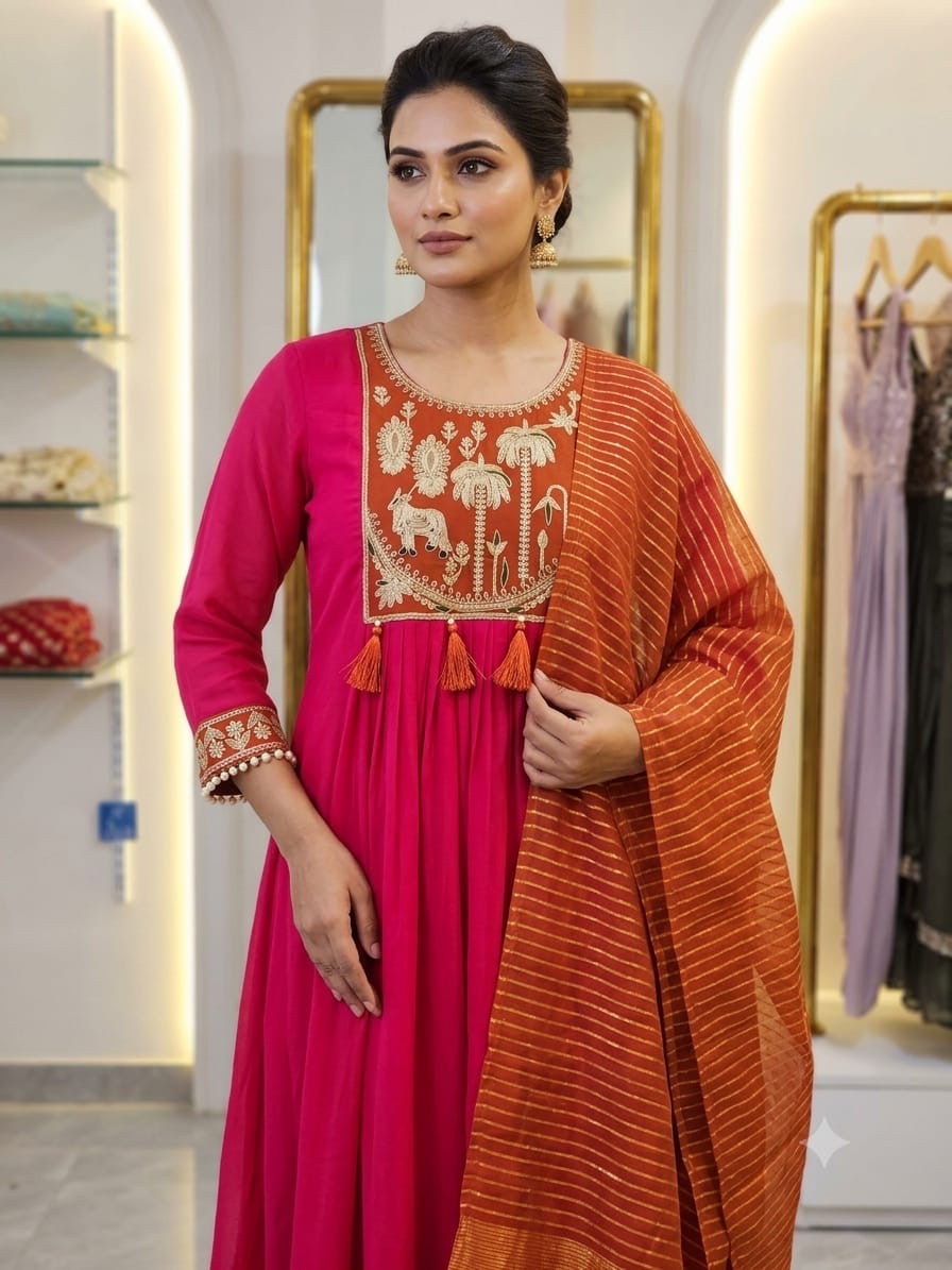 Classic Handwork Anarkali Set