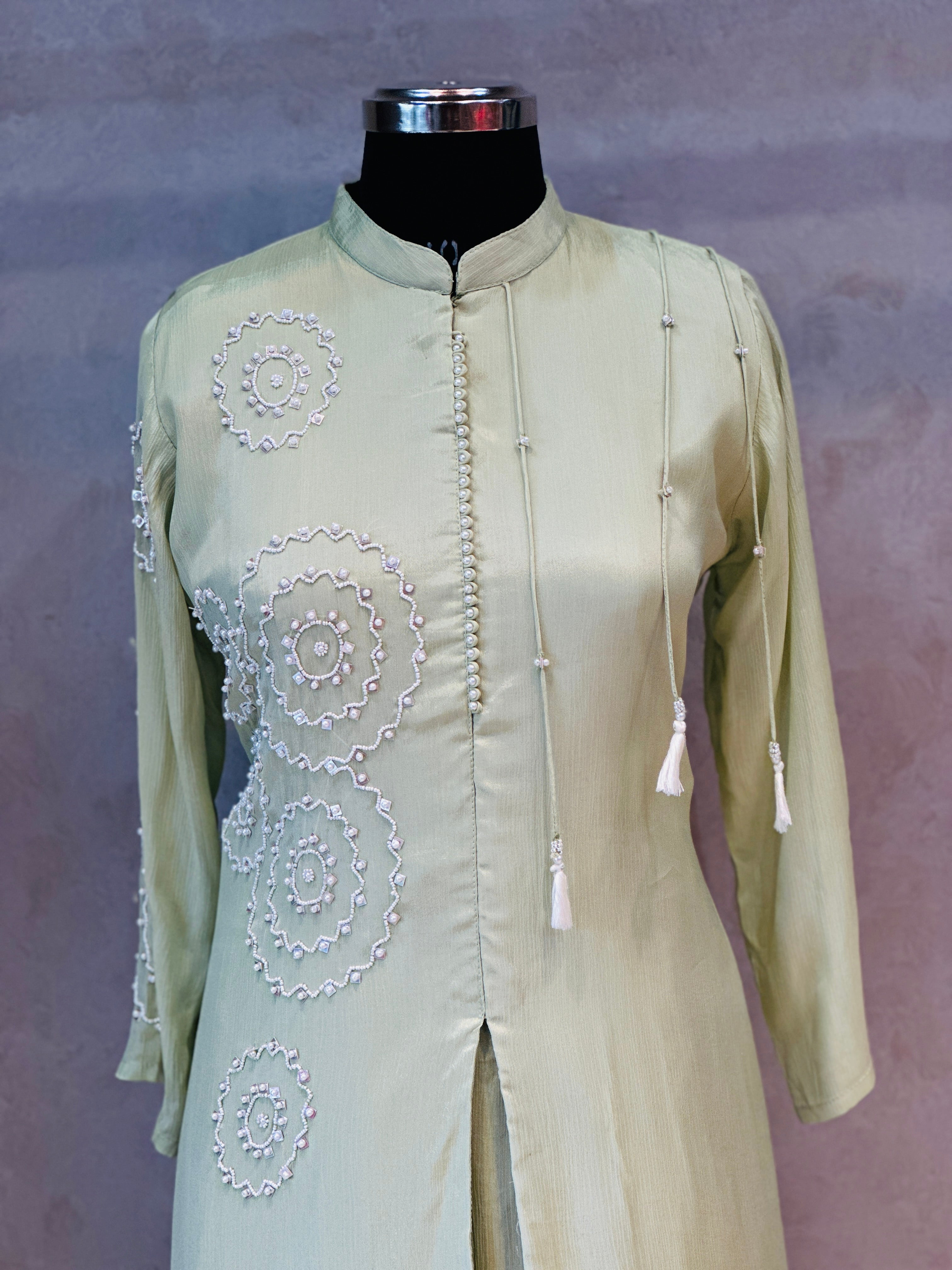 PURE CHINON HANDWORK CORD SET