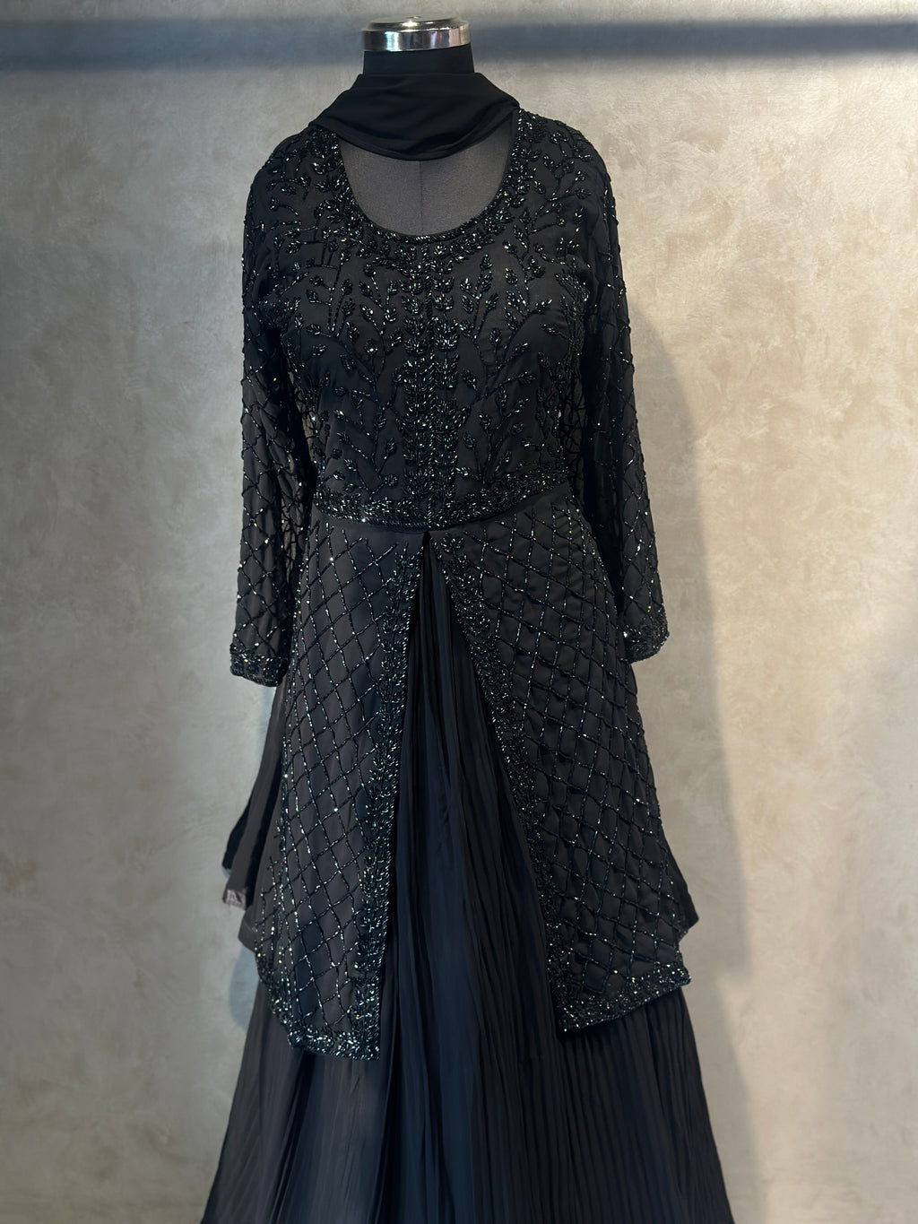 PEPLUM HANDWORK SKIRT SET