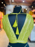 Draping Saree With Heavy Blouse