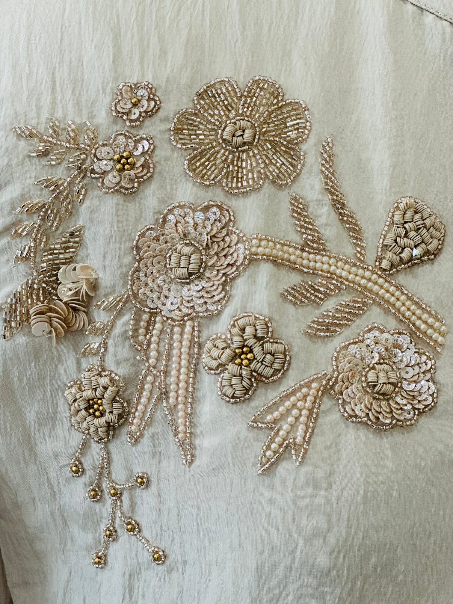 PURE CREPE HANDWORK CORD SET