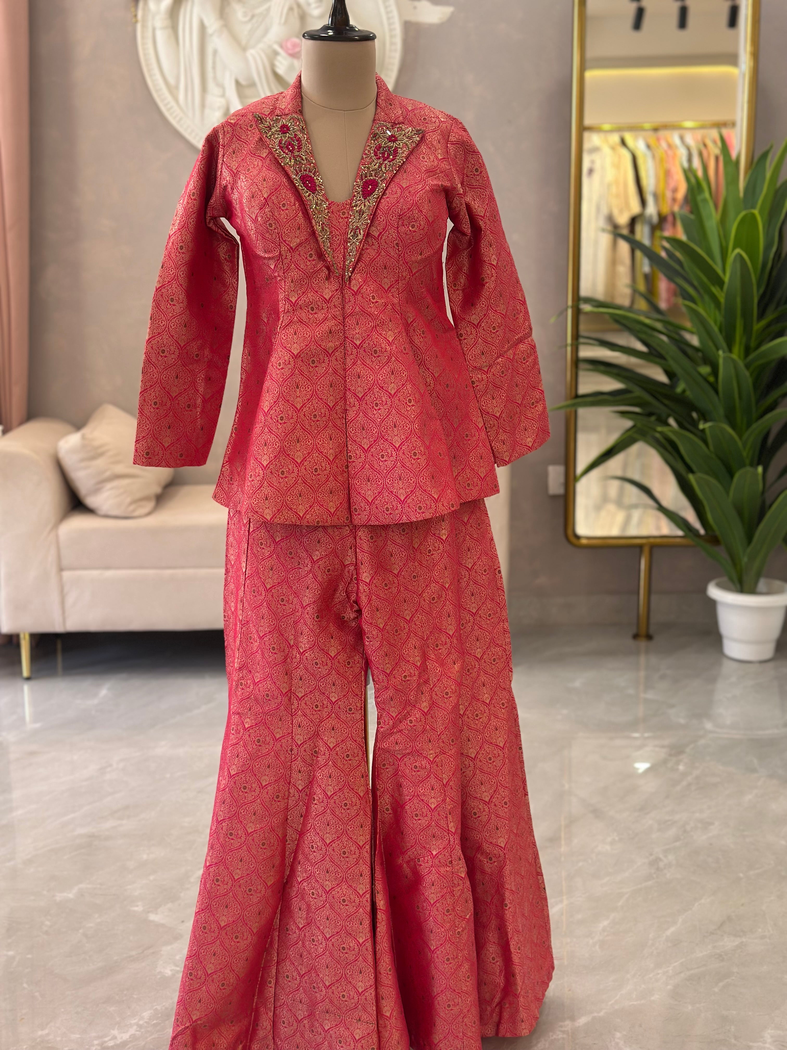 Royal Brocade Jacket Skirt Set