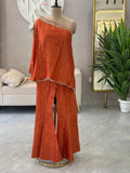 Festive Cape Style Palazzo Outfit