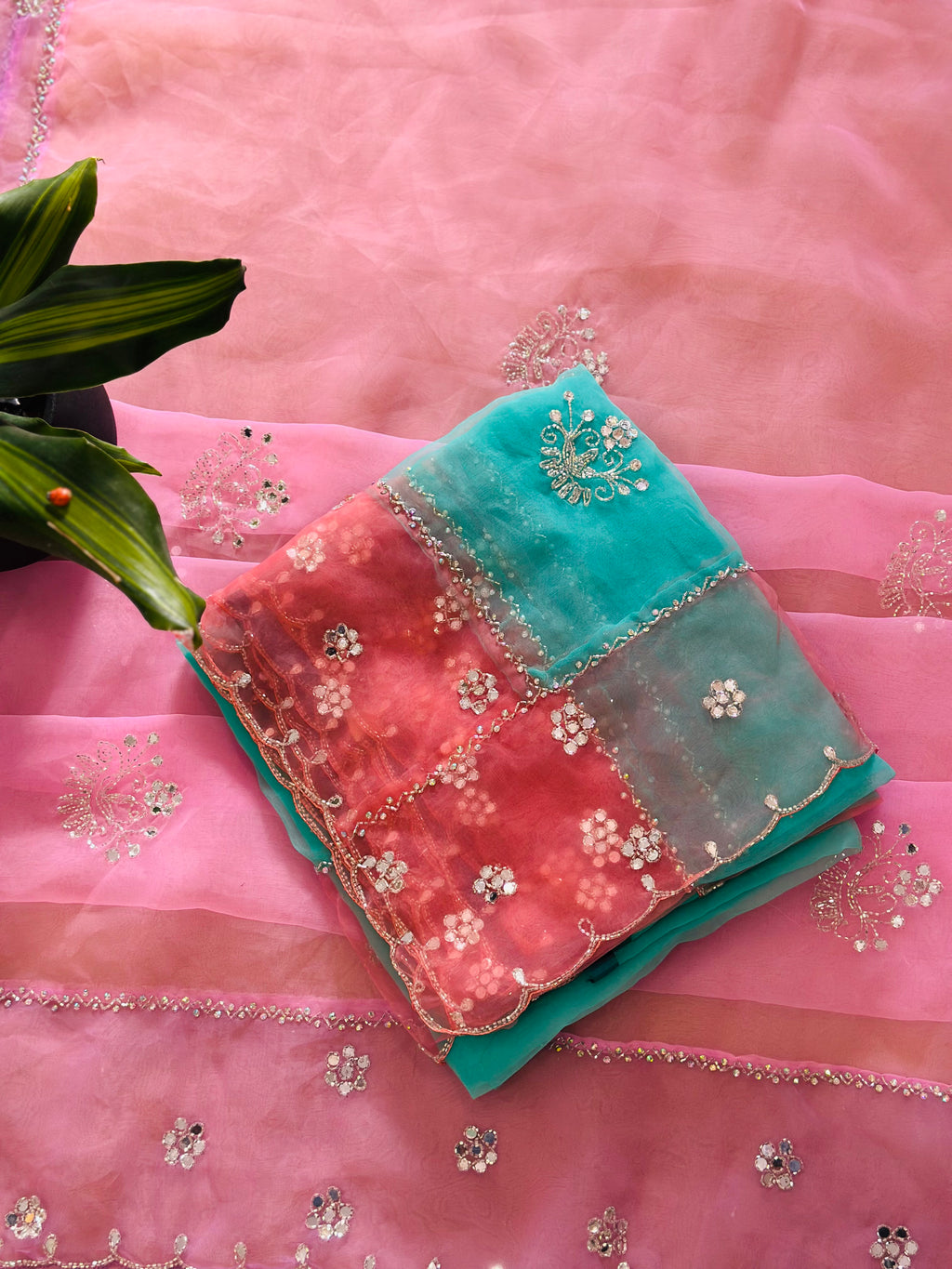 Pure Organza Saree with Handwork