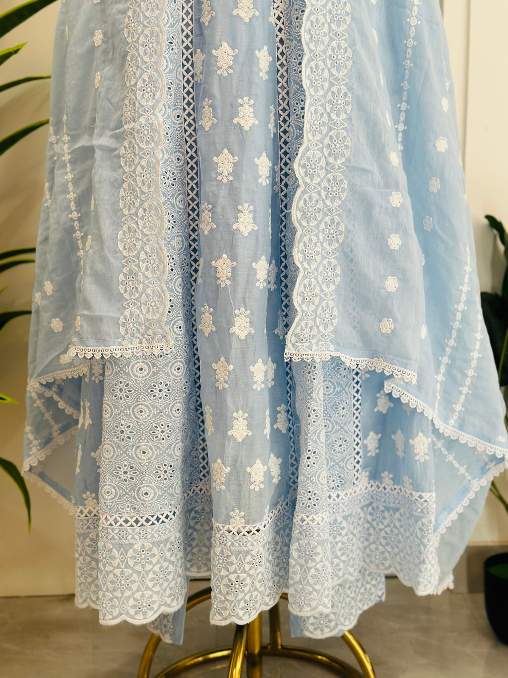 Beautiful Anarkali Suit In Chikankari Work