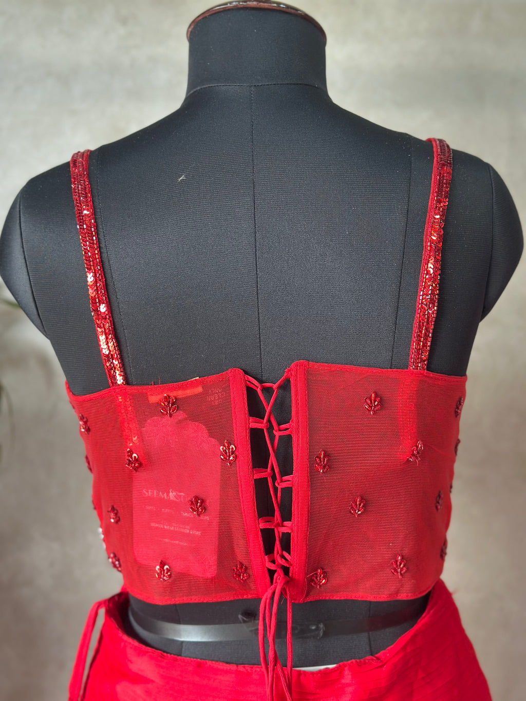 PREMIUM HANDWORK FISH CUT LEHNGA SET