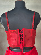 PREMIUM HANDWORK FISH CUT LEHNGA SET