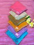 CHIFFON SAREE WITH CUT WORK DETAILING