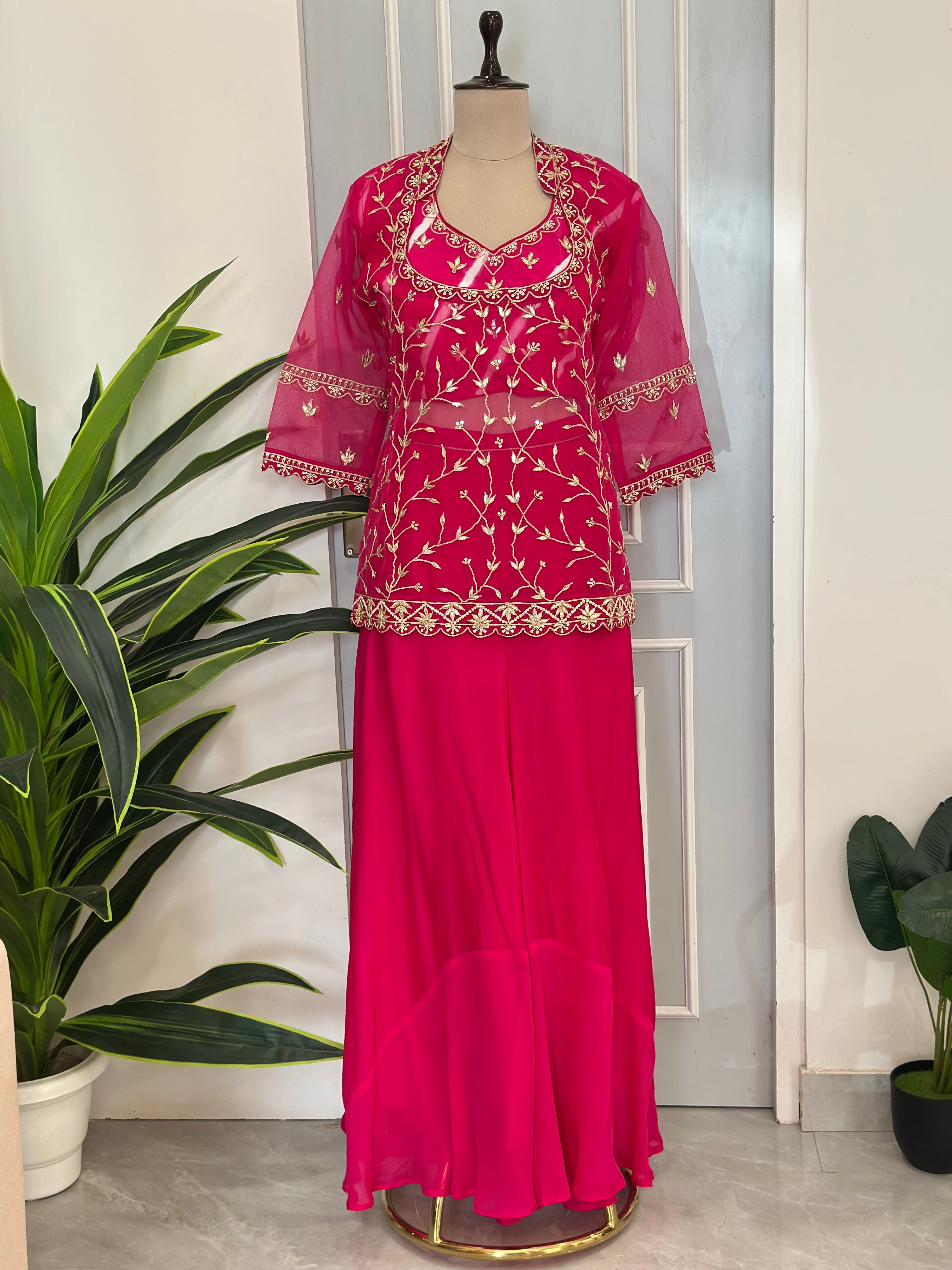 Gotapatti Handwork Designer Plazo Set