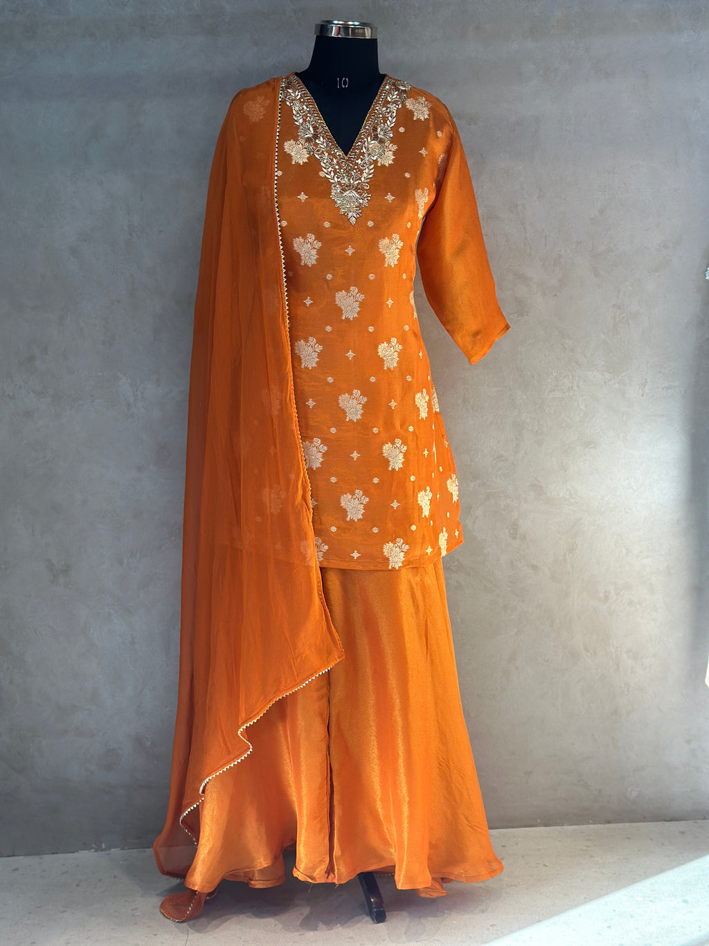 PREMIUM  PLAZO SET WITH ZARDOSI