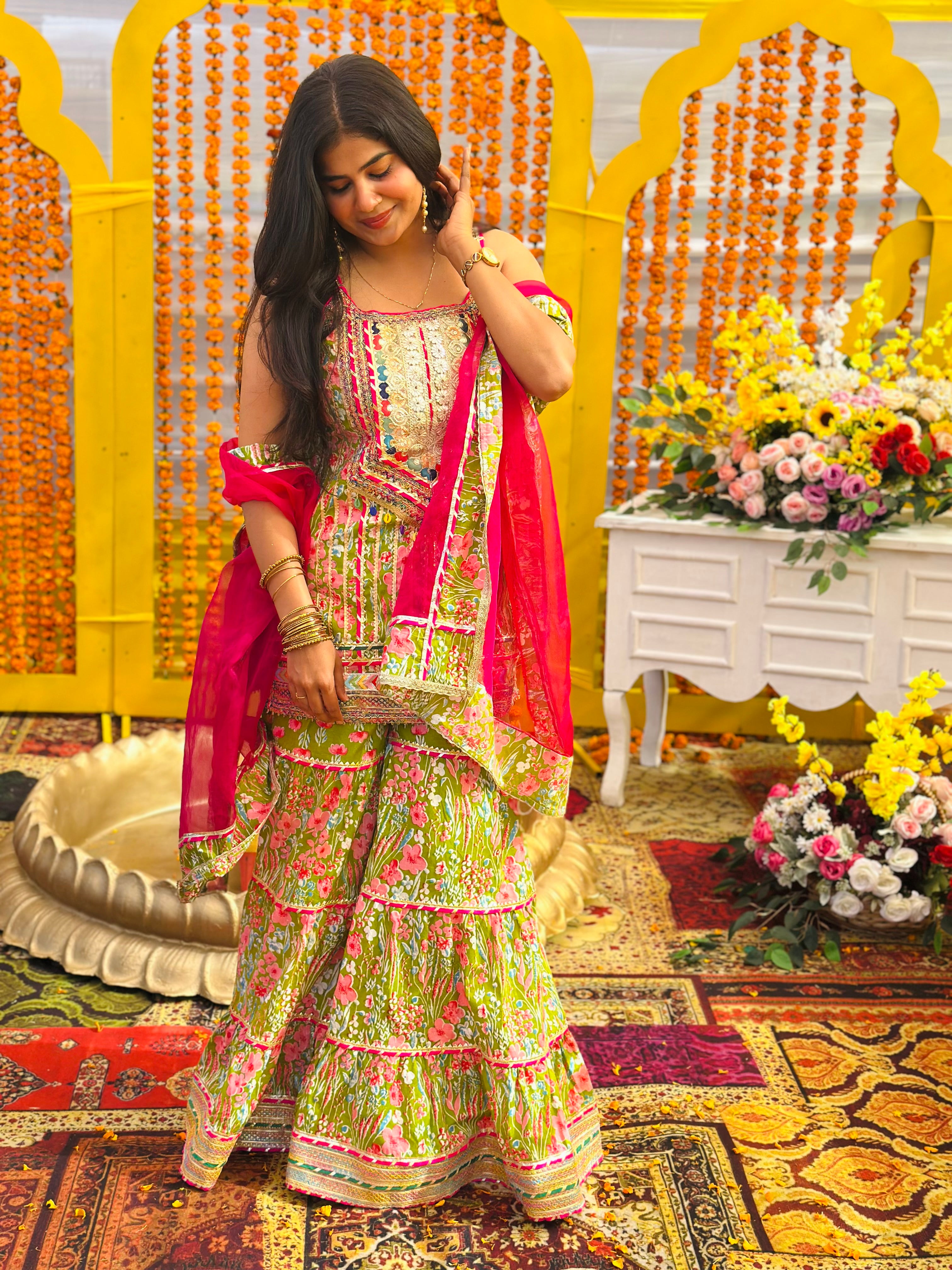 BEAUTIFUL PRINTED SHARARA SET