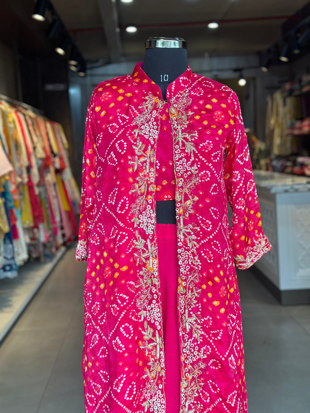 BHANDEJ GOWN WITH SHURG