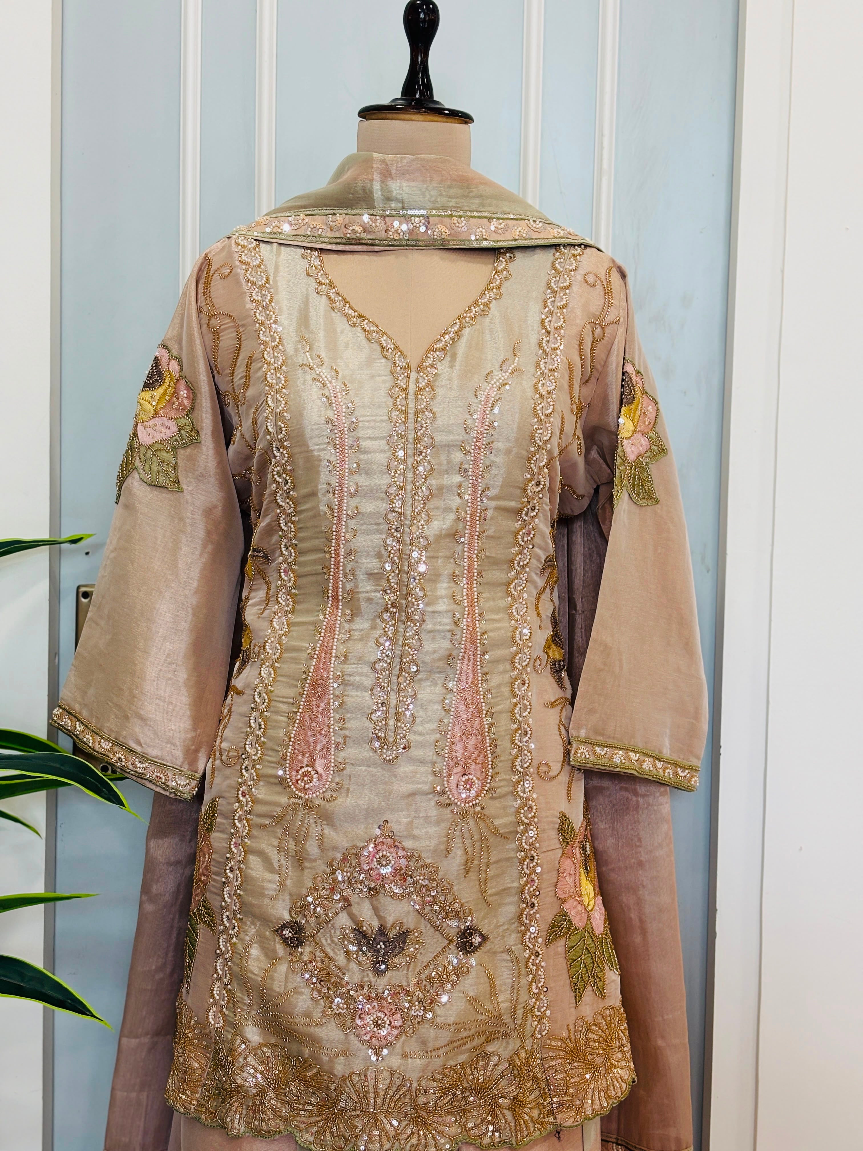 Premium Handwork Kurta Palazzo with Dupatta