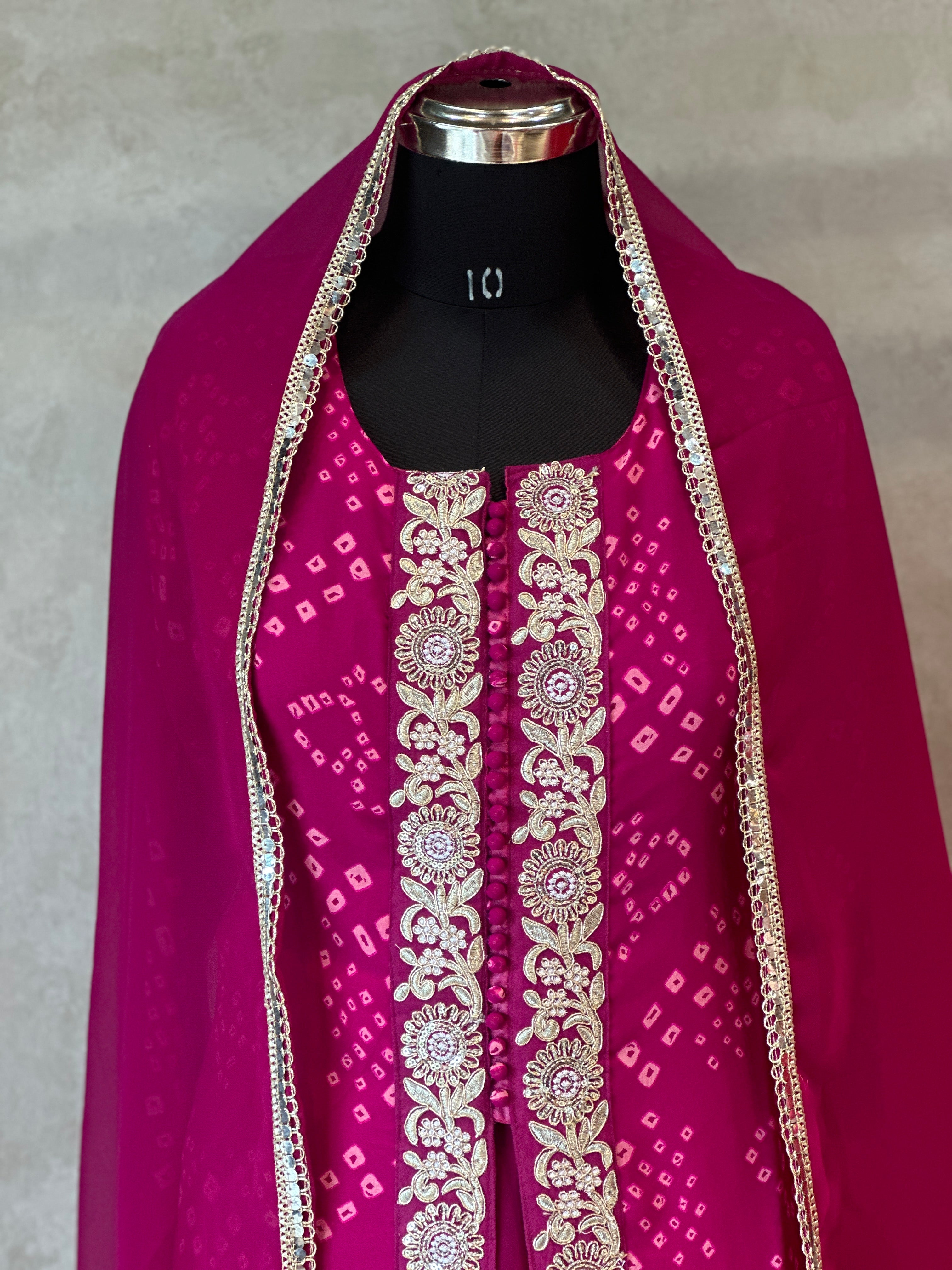 BEAUTIFUL BHANDEJ SPECIAL PLAZO SET