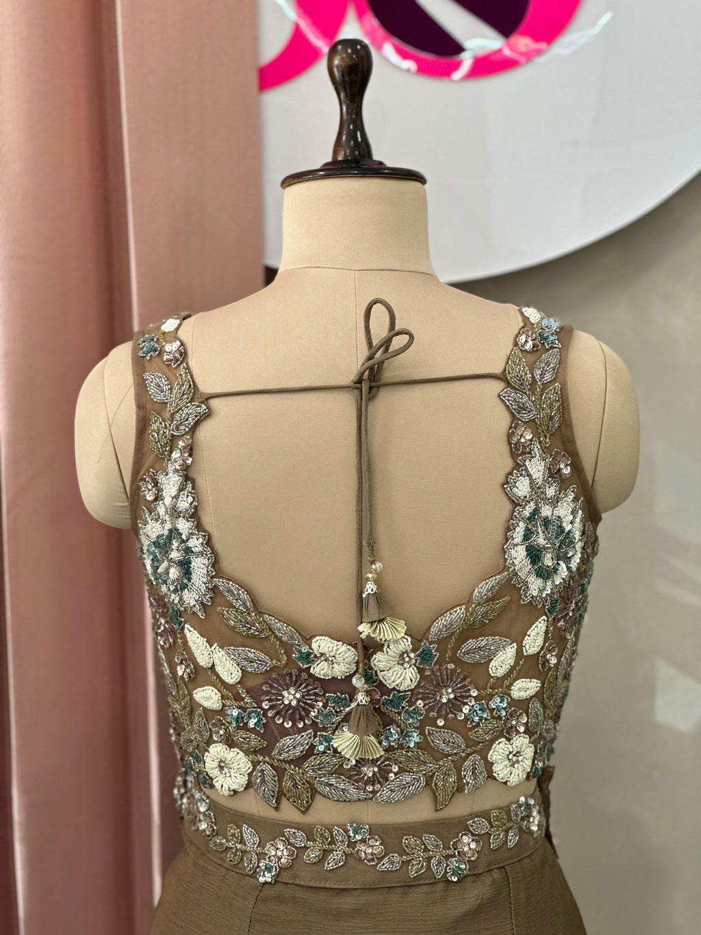 Premium Drape Style Saree with Handwork Blouse