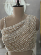 Glamour Pearl Work Saree Set