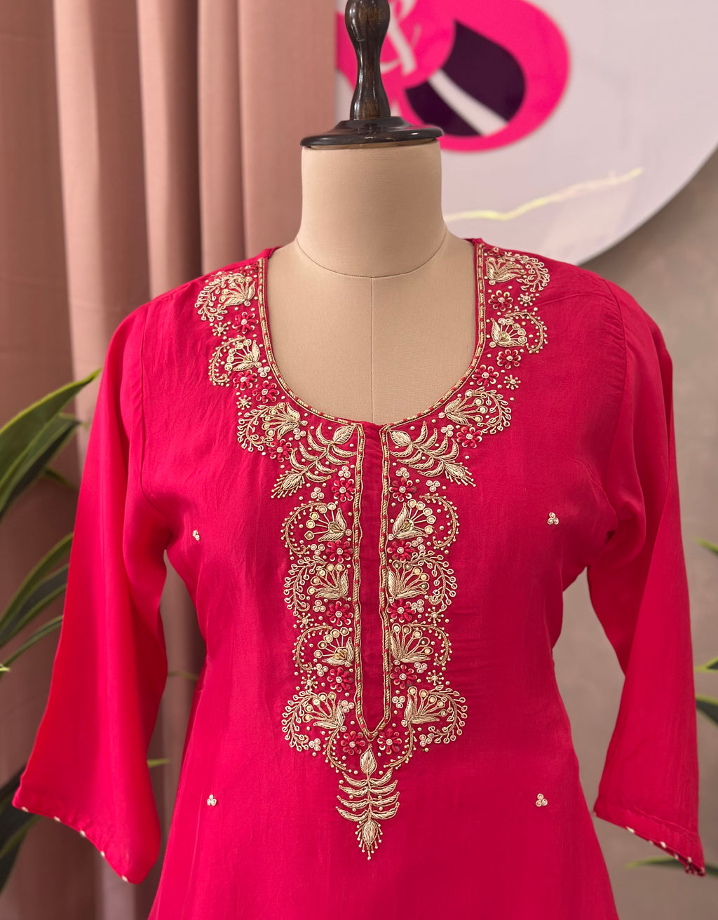 Designer Handwork Kurta & Plazo Set with Dupatta