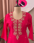 Designer Handwork Kurta & Plazo Set with Dupatta