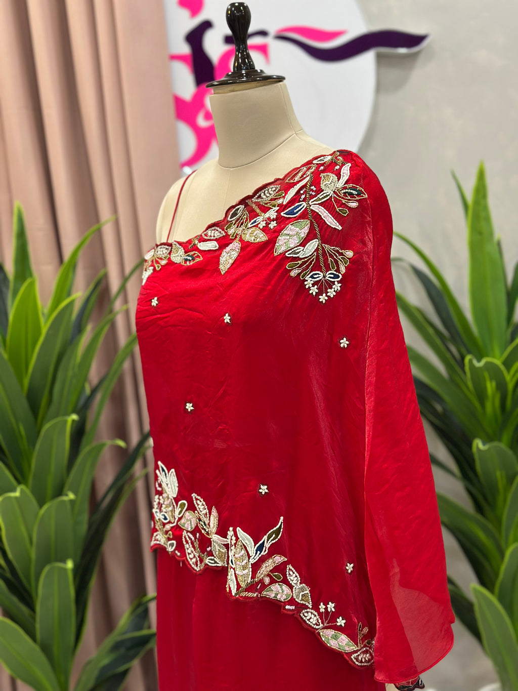 Elegant Drape Handwork Set