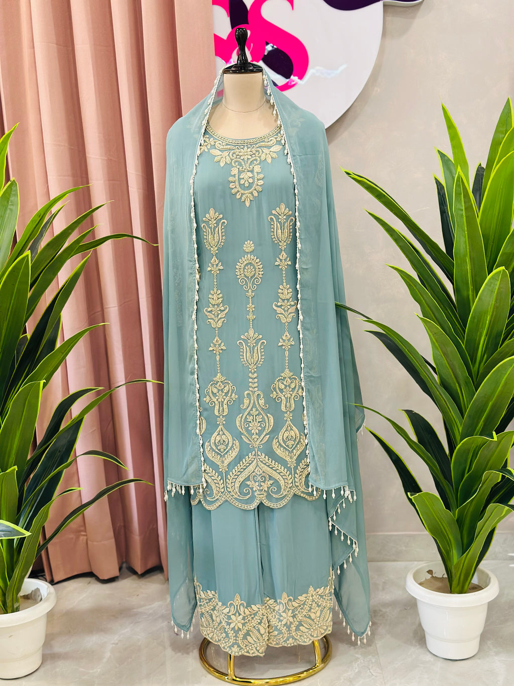 Premium Handwork Kurta Set With Dupatta