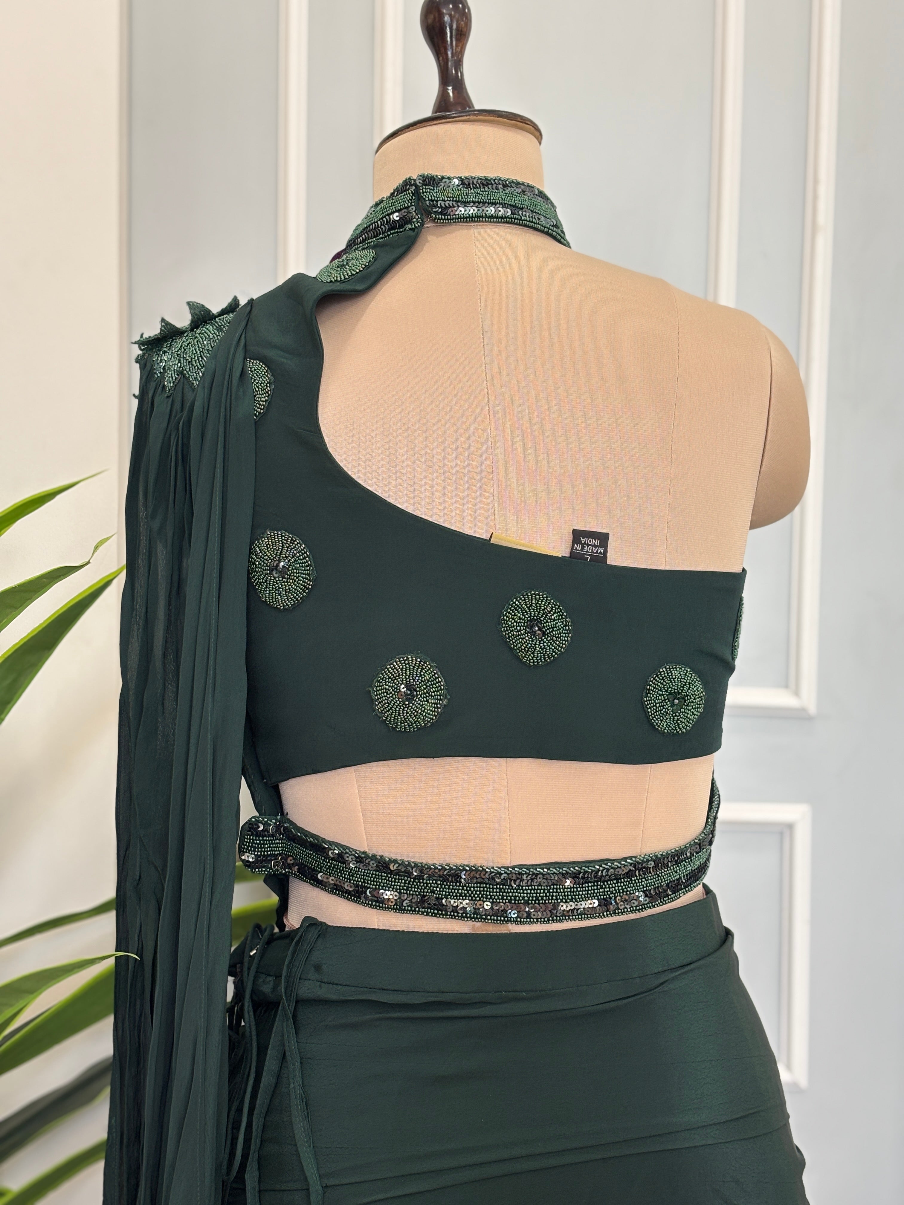 Designer Handwork Drape Saree