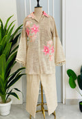 Floral Jute Handwork Co-ord Set