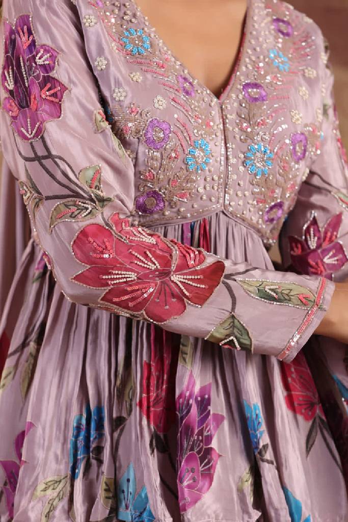 Western Fusion Handwork Lehenga