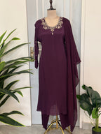 Premium Handwork Kurta Set with Dupatta In Plus Size