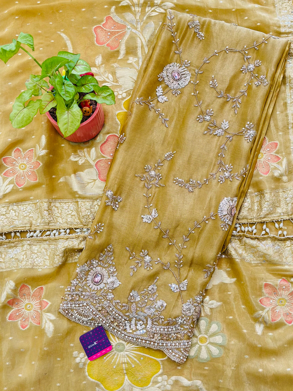 Festive Radiance Unstitched Suit