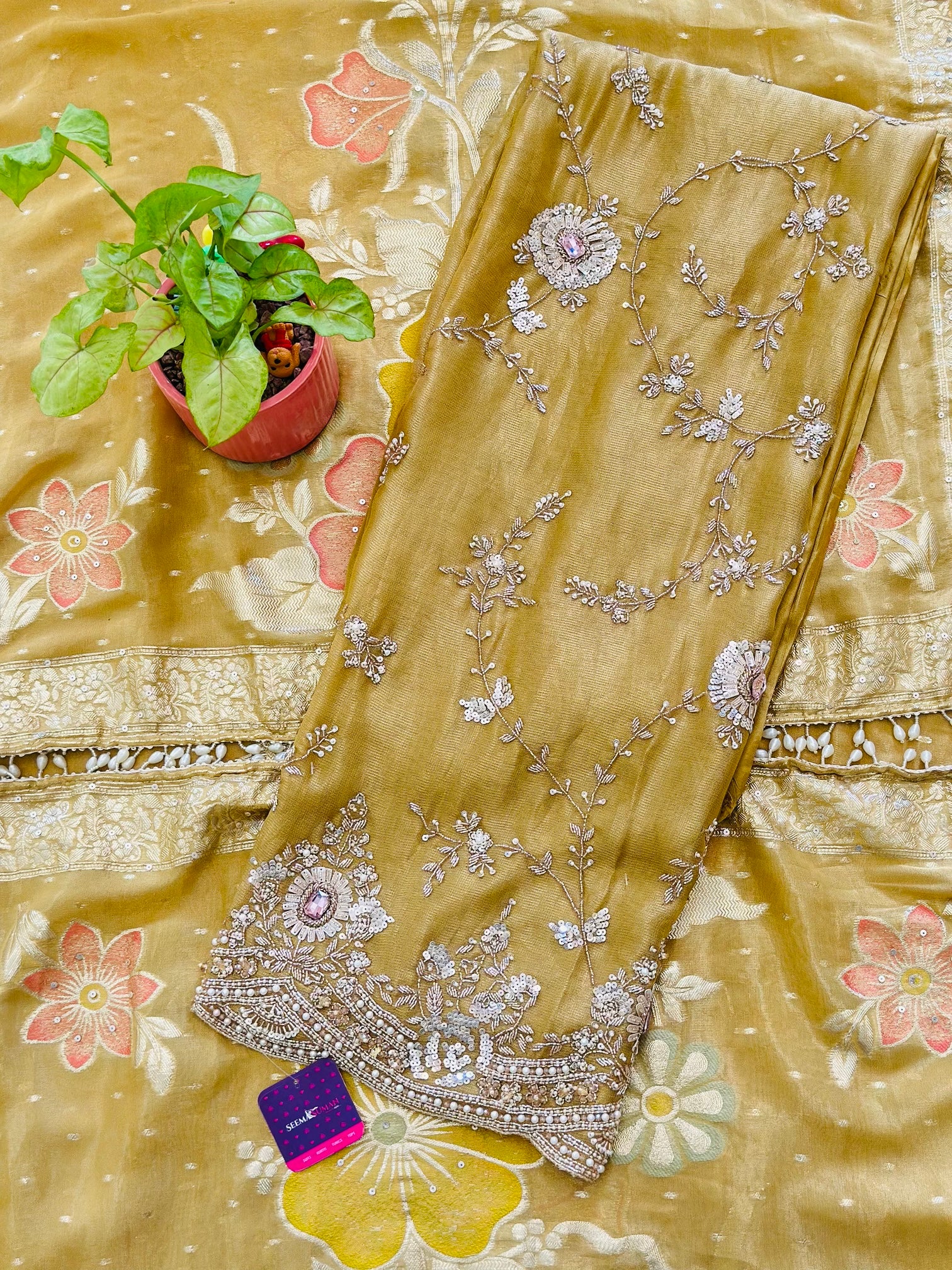 Festive Radiance Unstitched Suit