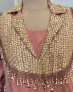 Designer Tassel Work Jacket Palazzo Set