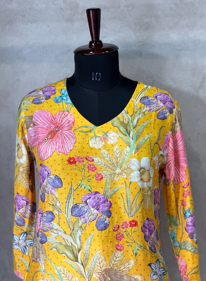 Soft Petal Printed Kurta Set