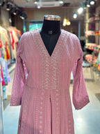 WESTERN FUSION HEAVY WORK ANARKALI SUIT