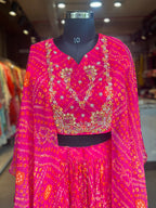 INDO-FUSION BHANDEJ LEHNGA SET