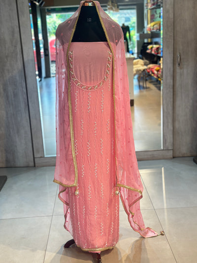 PURE ORGANZA HANDWORK SUIT SET