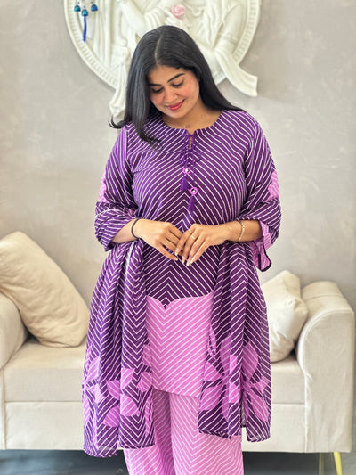 Sawan Special Leheriya Farsi Suit Set