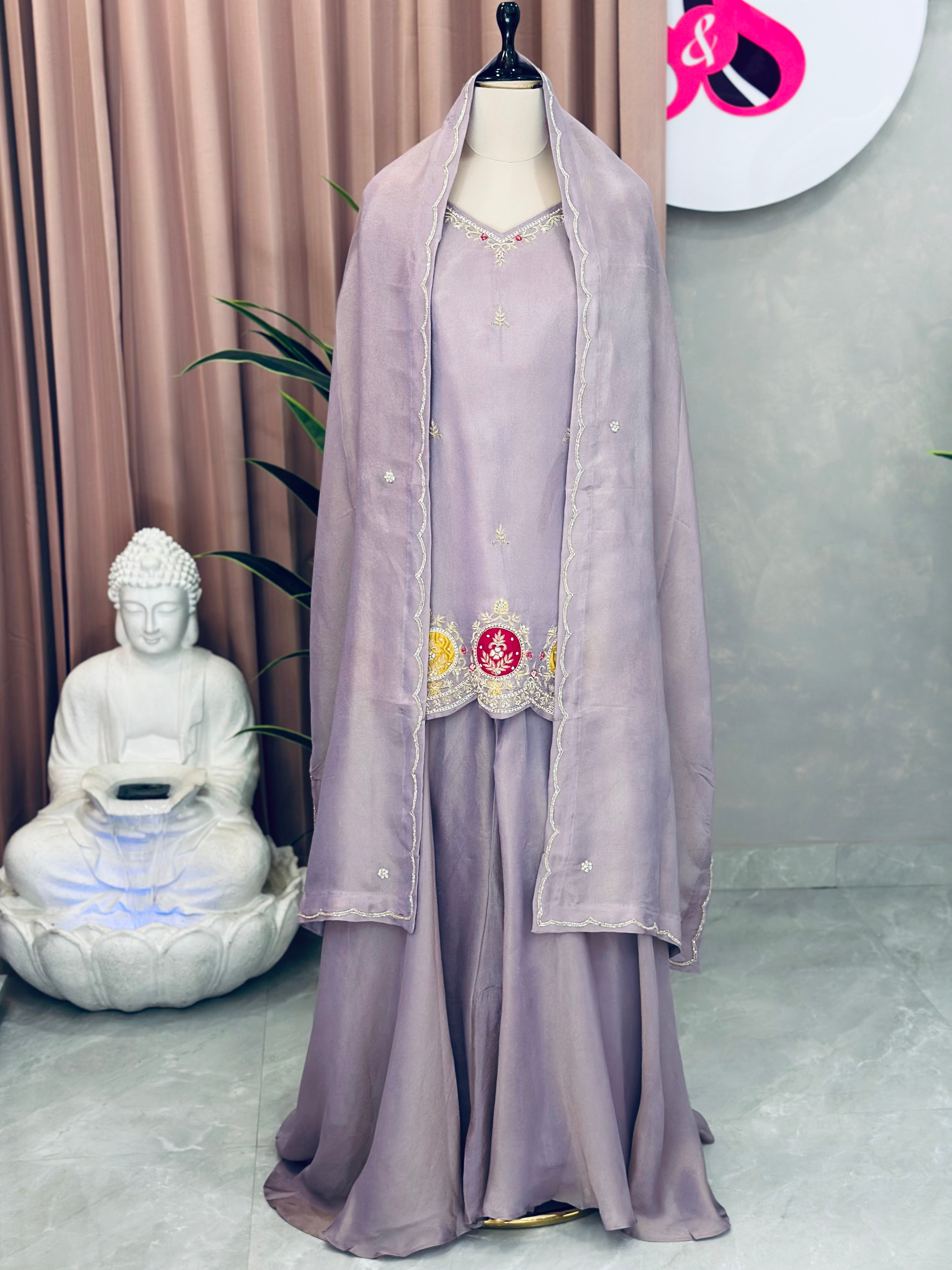 Premium Suit with Handwork & Palazzo Set