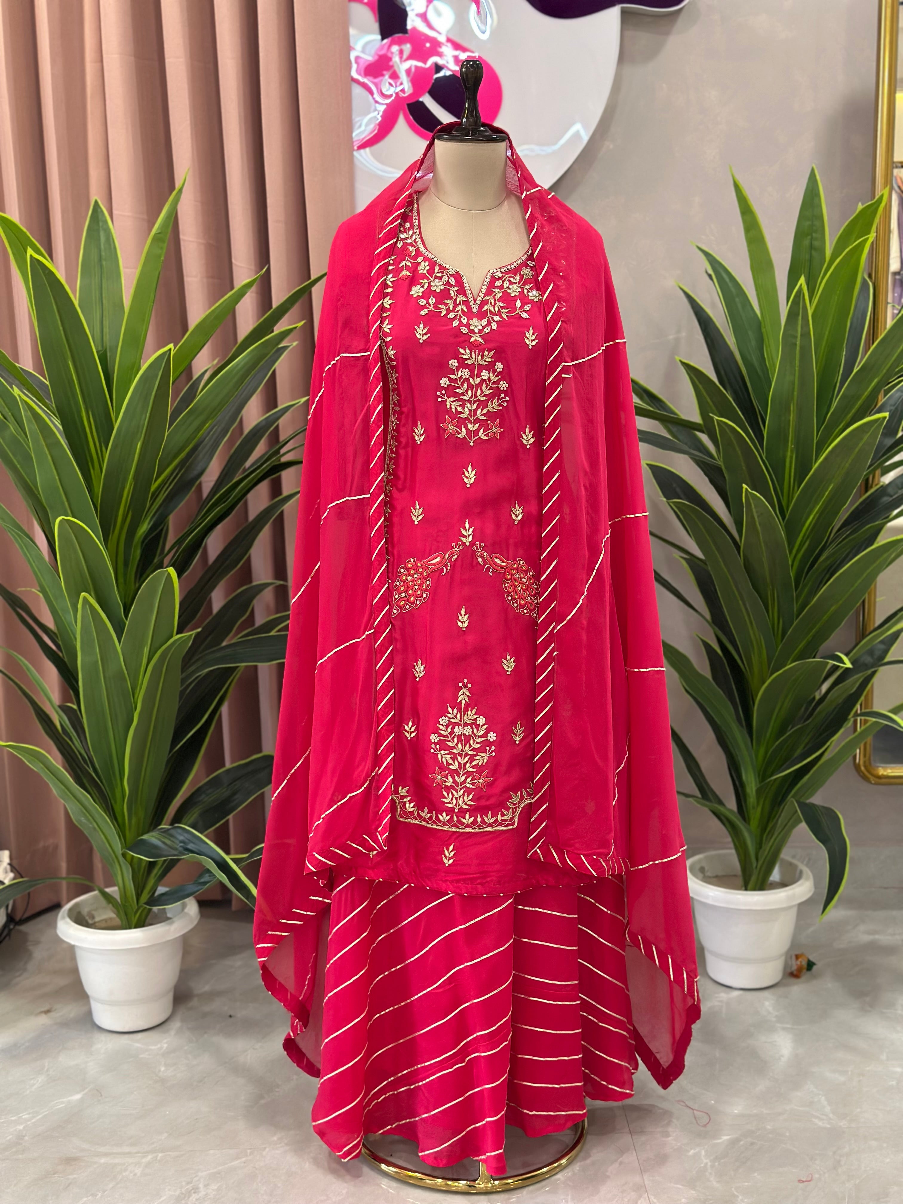 TRADITIONAL GOTA PATTI SUIT SET