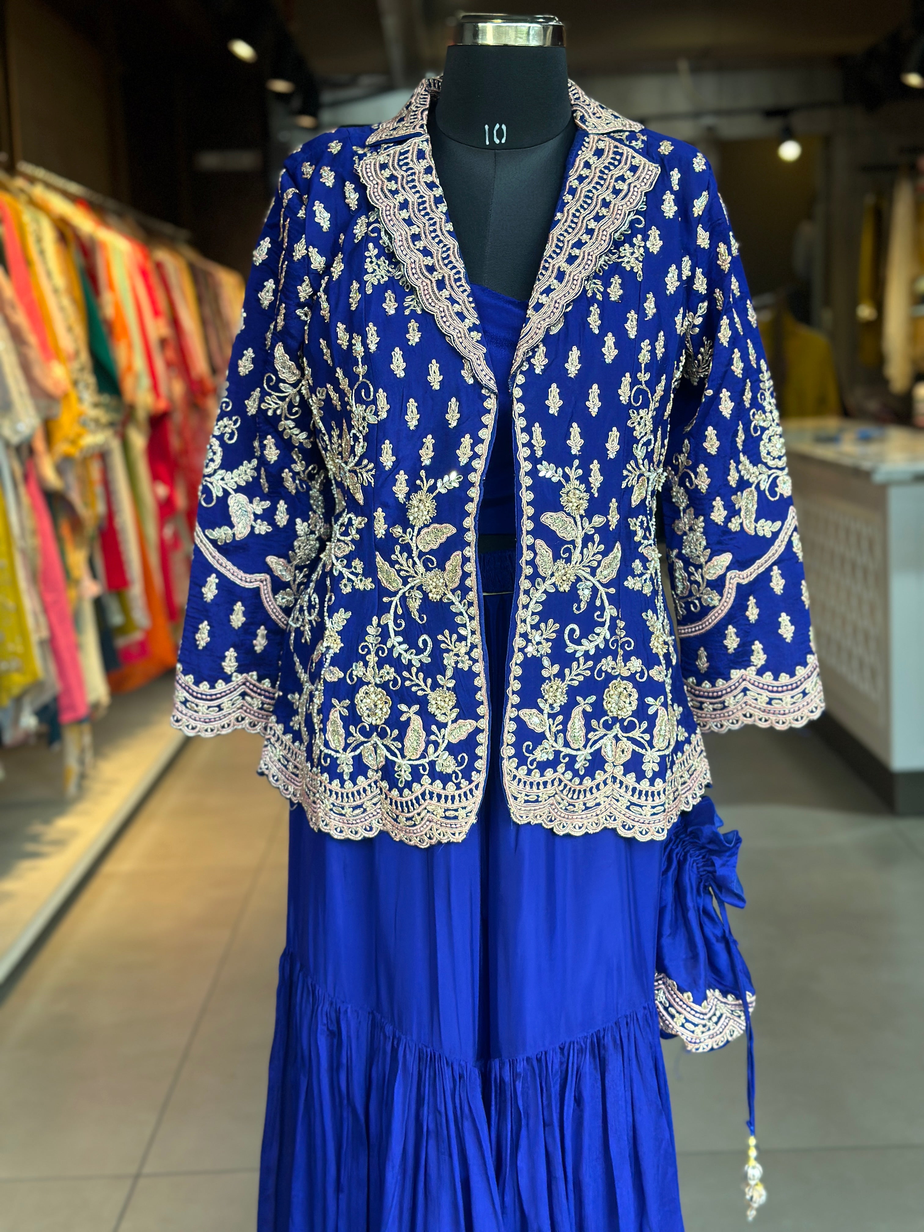 INDO-FUSION SHRARA WITH JACKET SET